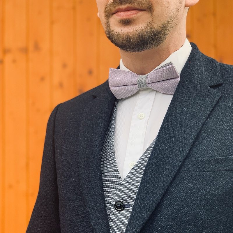Motýlek Cotton fialovo - černý