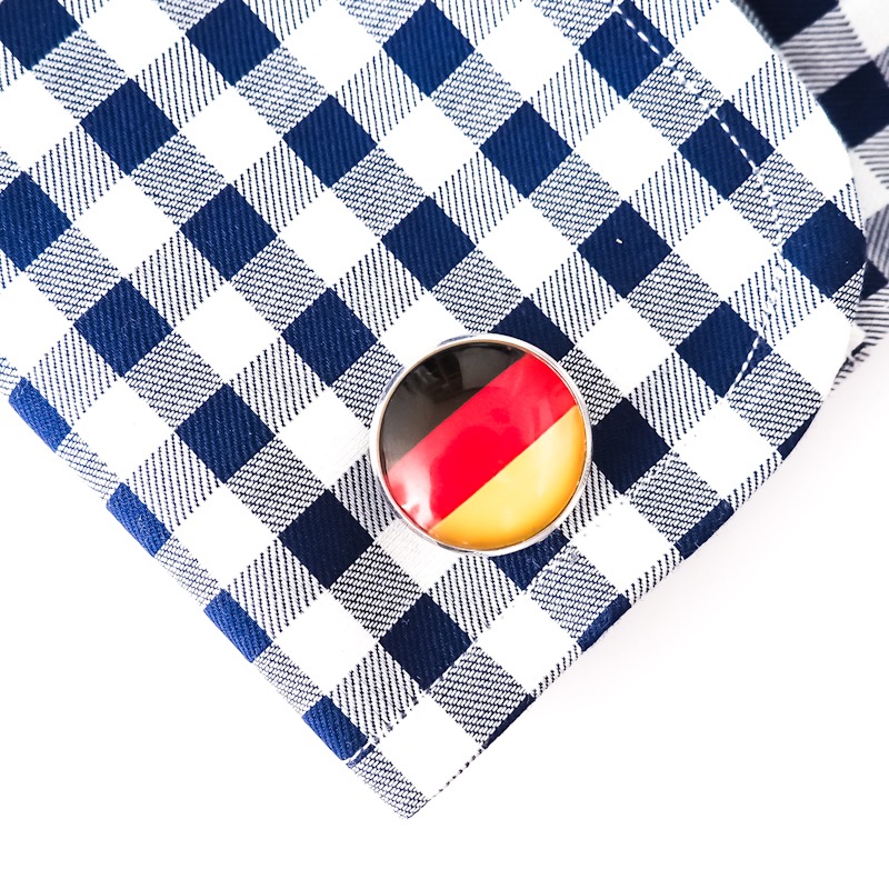 Stříbrné manžetové knoflíčky Vlajka Německo