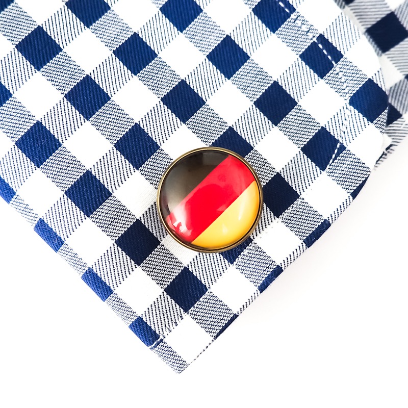 Zlaté manžetové knoflíčky Vlajka Německo