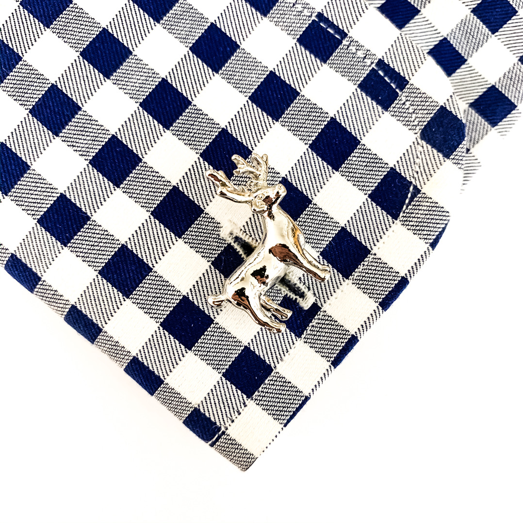 Manžetové knoflíčky stříbrný Jelen 