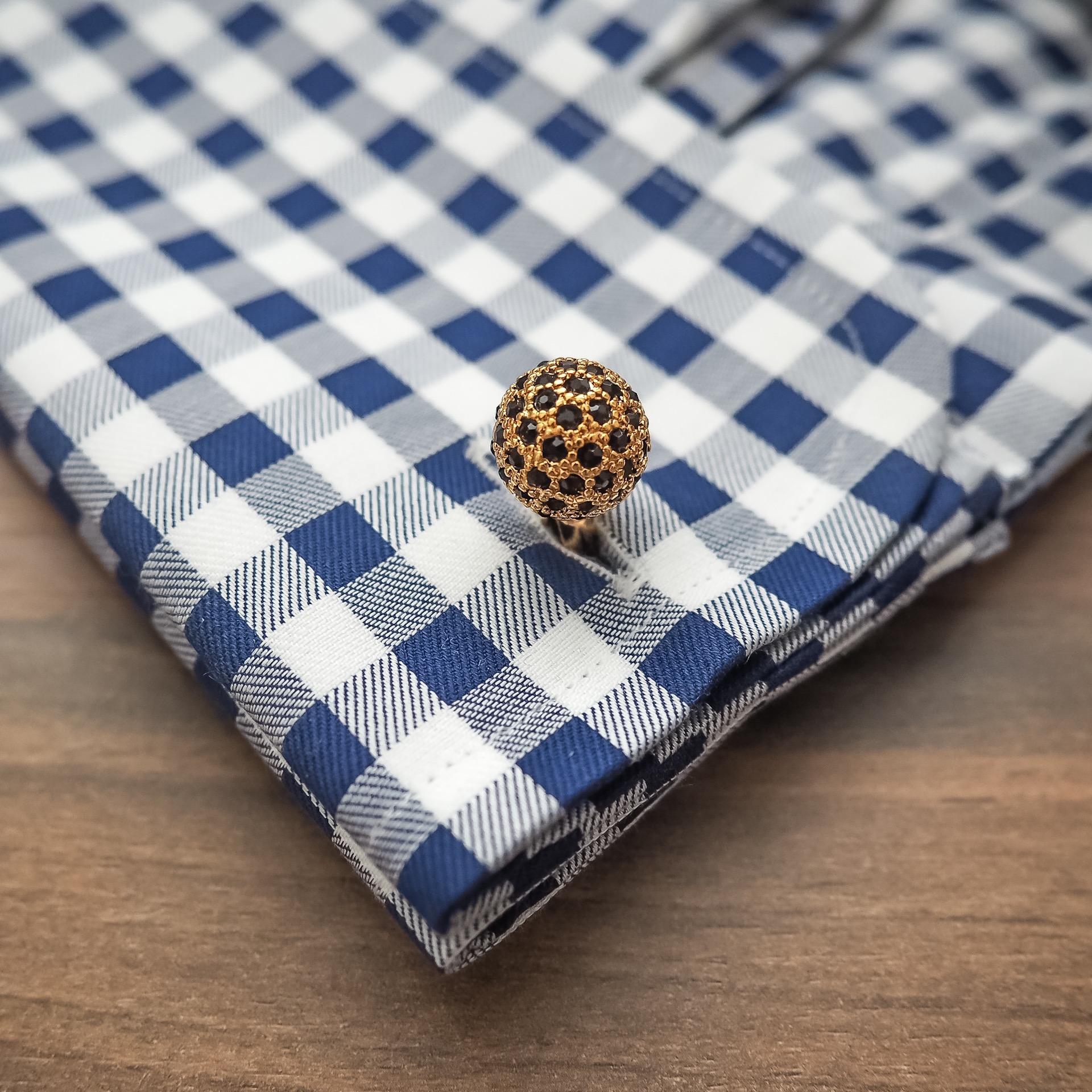 Manžetové knoflíčky Gold krystal Ball 