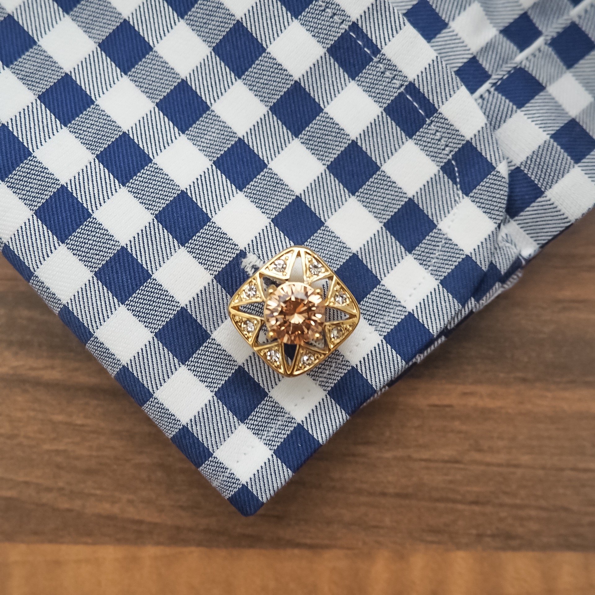 Manžetové knoflíčky Gold Star krystal