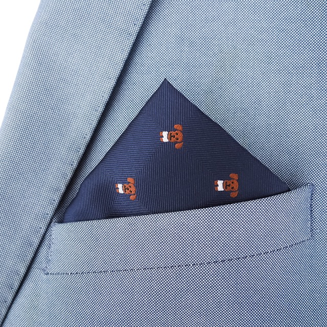 Modrý kapesník do saka Pes Puňťa 