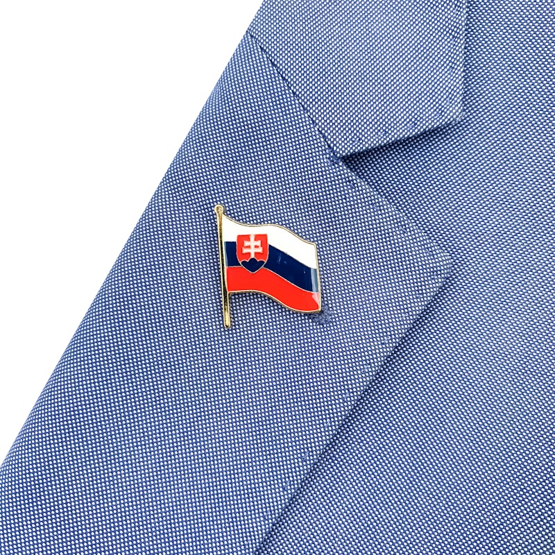 Zlatá brož Vlajka Slovenská republika 