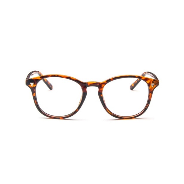 Leopardí čiré brýle Retro round 