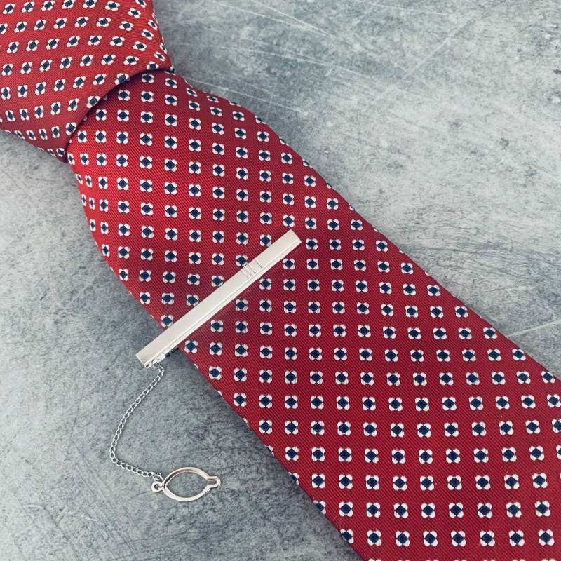 Stříbrná spona na kravatu Longlines 