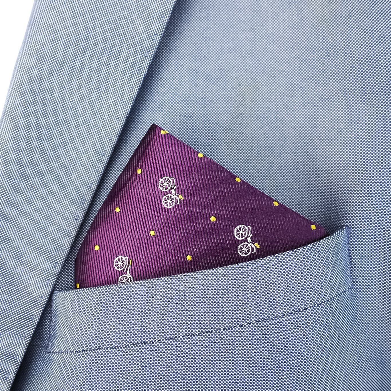 Fialový kapesník do saka Kočár