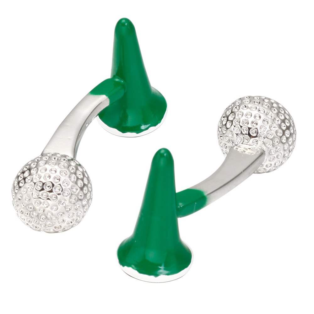 Manžetové knoflíčky Golfová týčka + míčky 