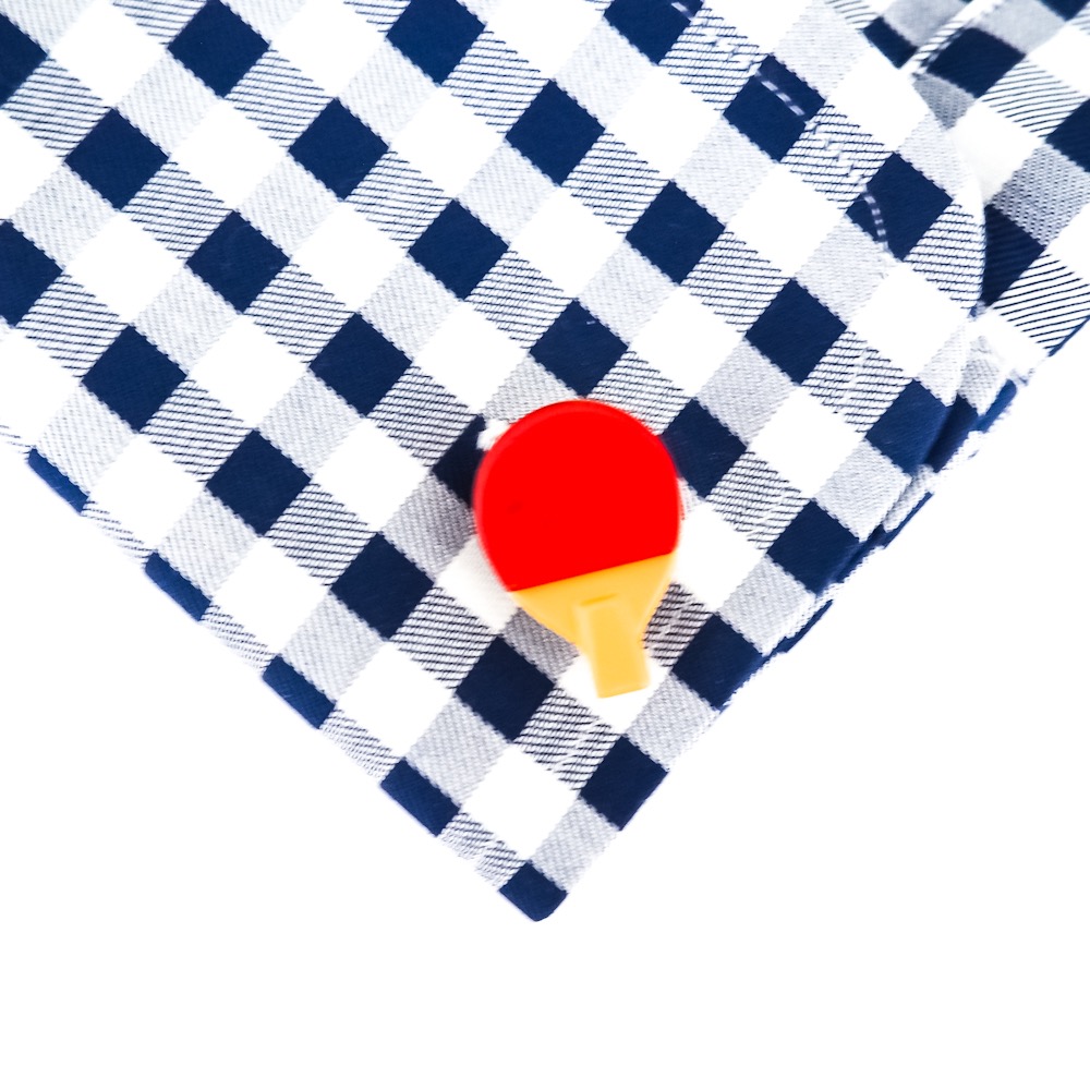 Manžetové knoflíčky Pingpongová pálka červená 