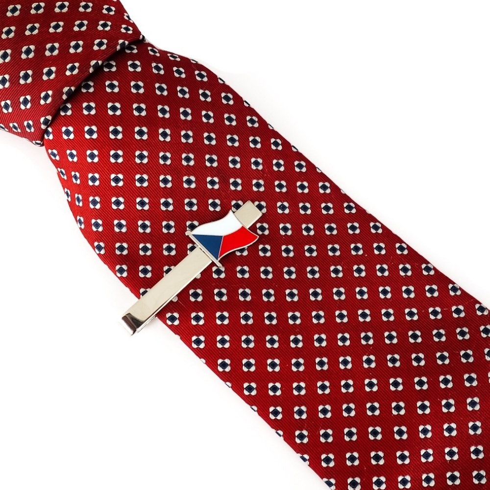 Stříbrný set - brož + spona na kravatu a manžetové knoflíčky Česká republika 