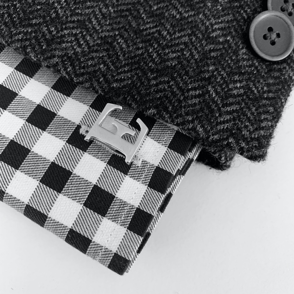 Manžetový knoflíček Iniciál E - malý 