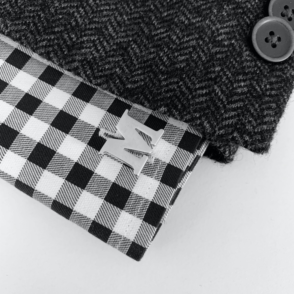 Manžetový knoflíček Iniciál M - malý 