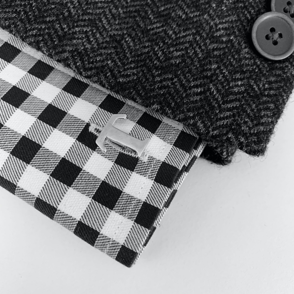 Manžetový knoflíček Iniciál T - malý 