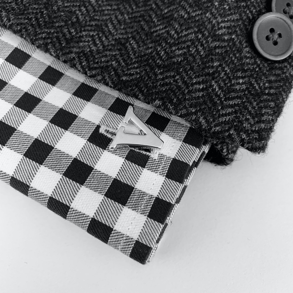 Manžetový knoflíček Iniciál V - malý 