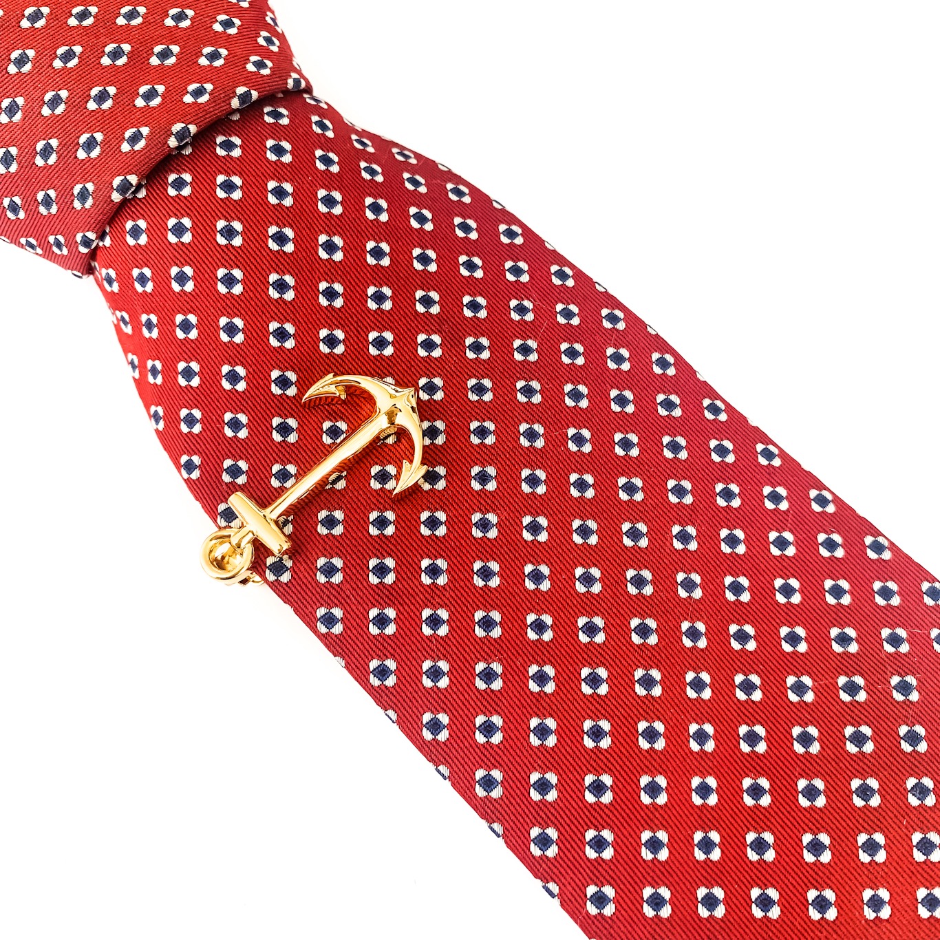 Zlatá spona na kravatu Kotva malá 