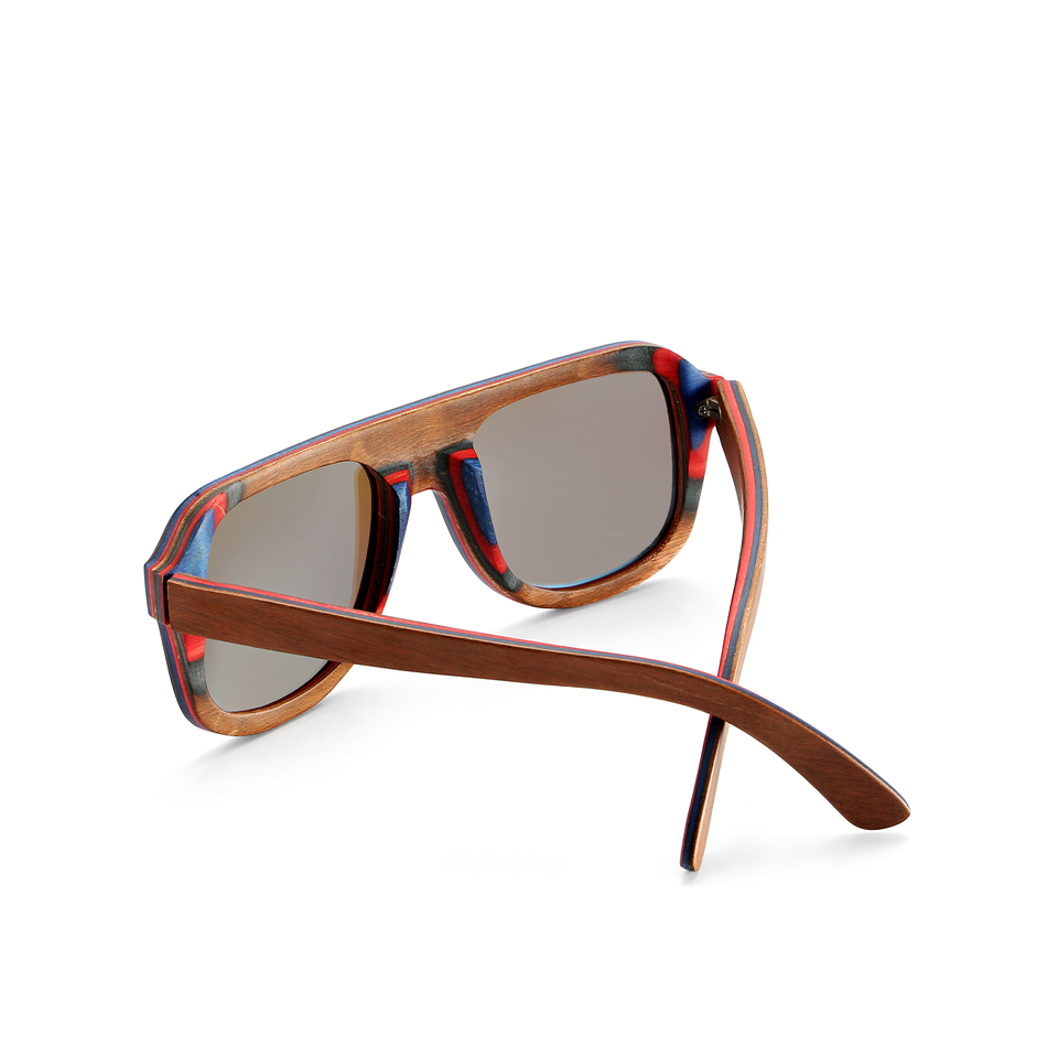 Dřevěné zrcadlové sluneční brýle Wood 