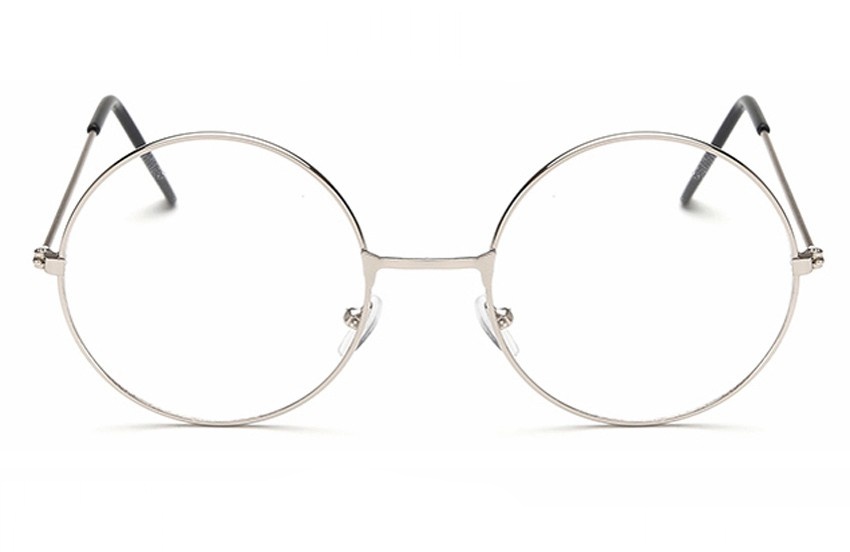 Stříbrné čiré brýle Lenonky 