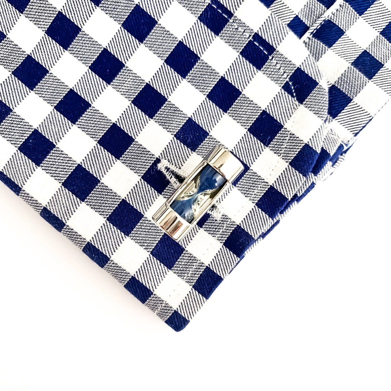 Manžetové knoflíčky Přesýpací hodiny modré