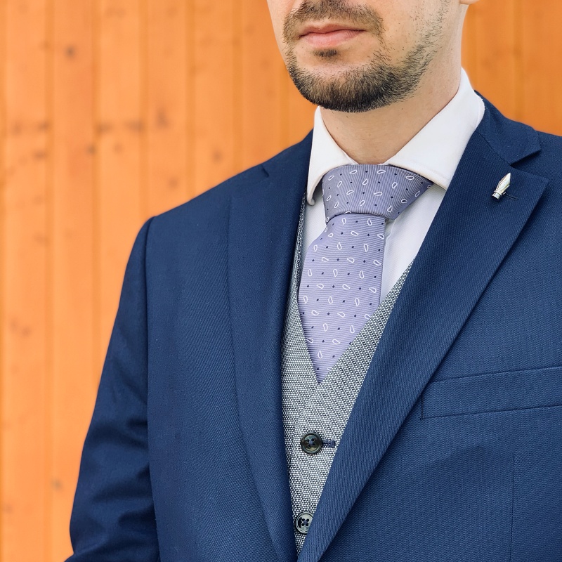 Fialová kravata Kapka 