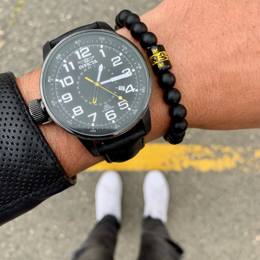 Matně černý náramek Tibetský váleček