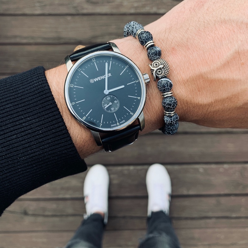 Tmavě modrý náramek Sova 