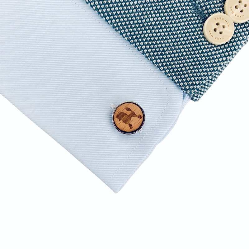 Dřevěné manžetové knoflíčky Pudl 