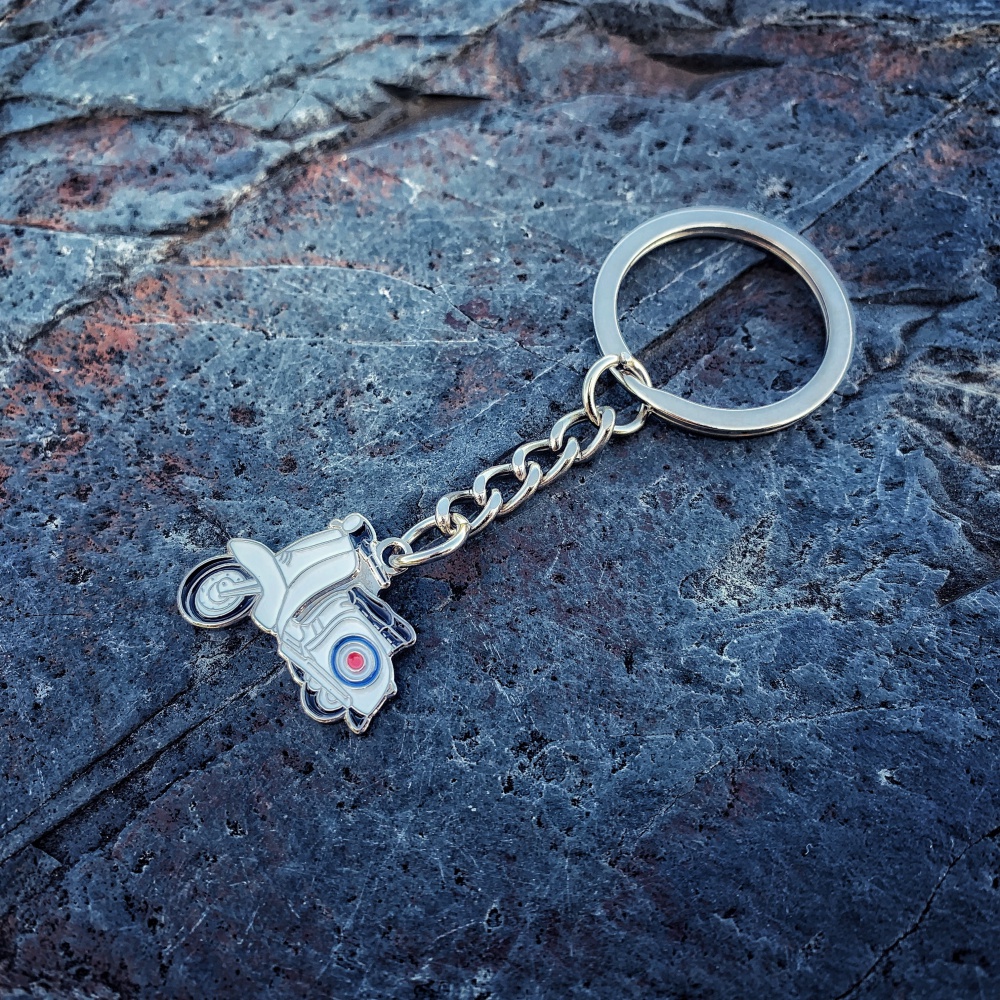 Klíčenka Skútr bílý 