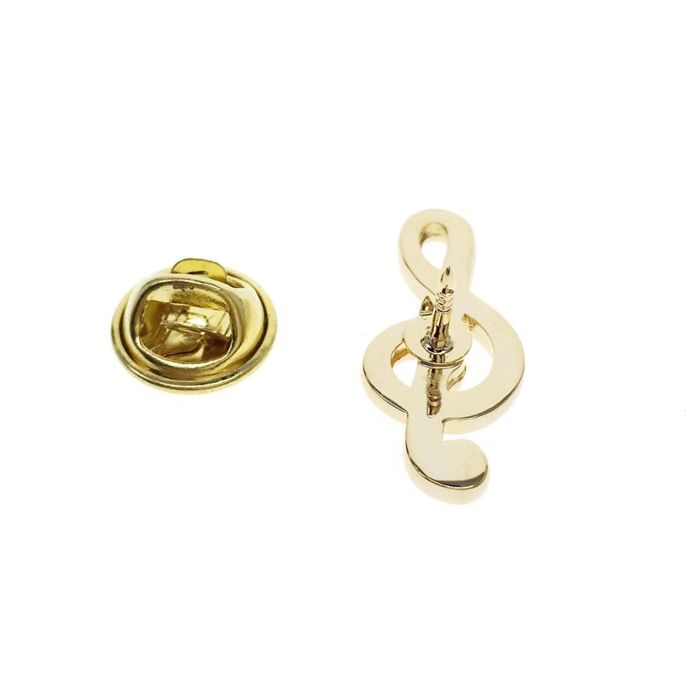 Brož Houslový klíč zlatý