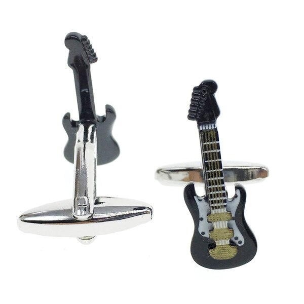 Manžetové knoflíčky Elektrická kytara black 