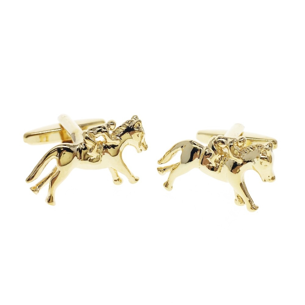 Manžetové knoflíčky Žokej zlatý 