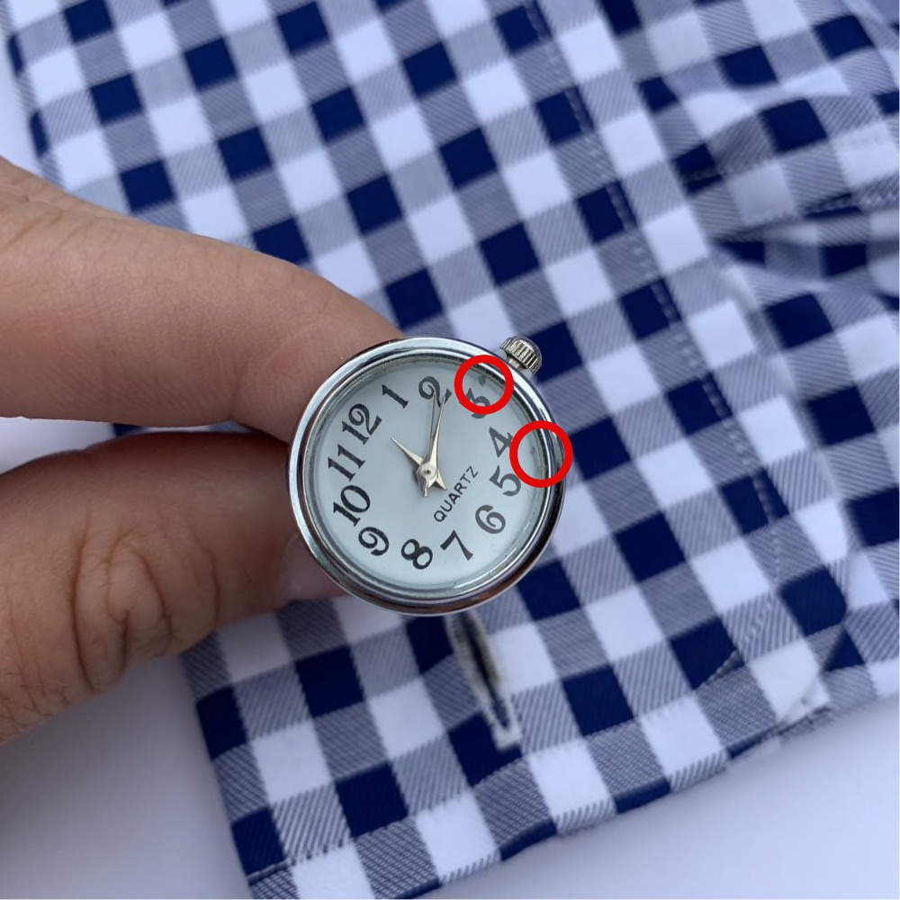 Manžetové knoflíčky Hodiny - II. jakost 