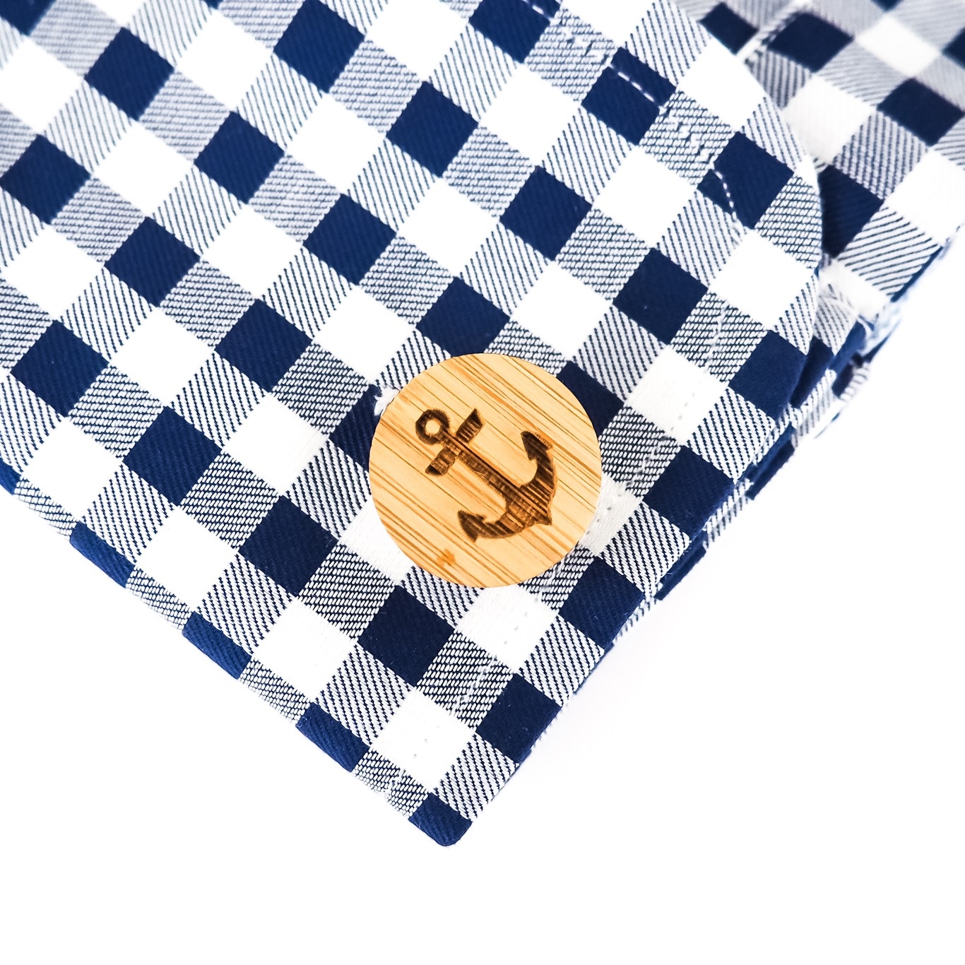 Dřevěný set - motýlek + manžetové knoflíčky Kotva 