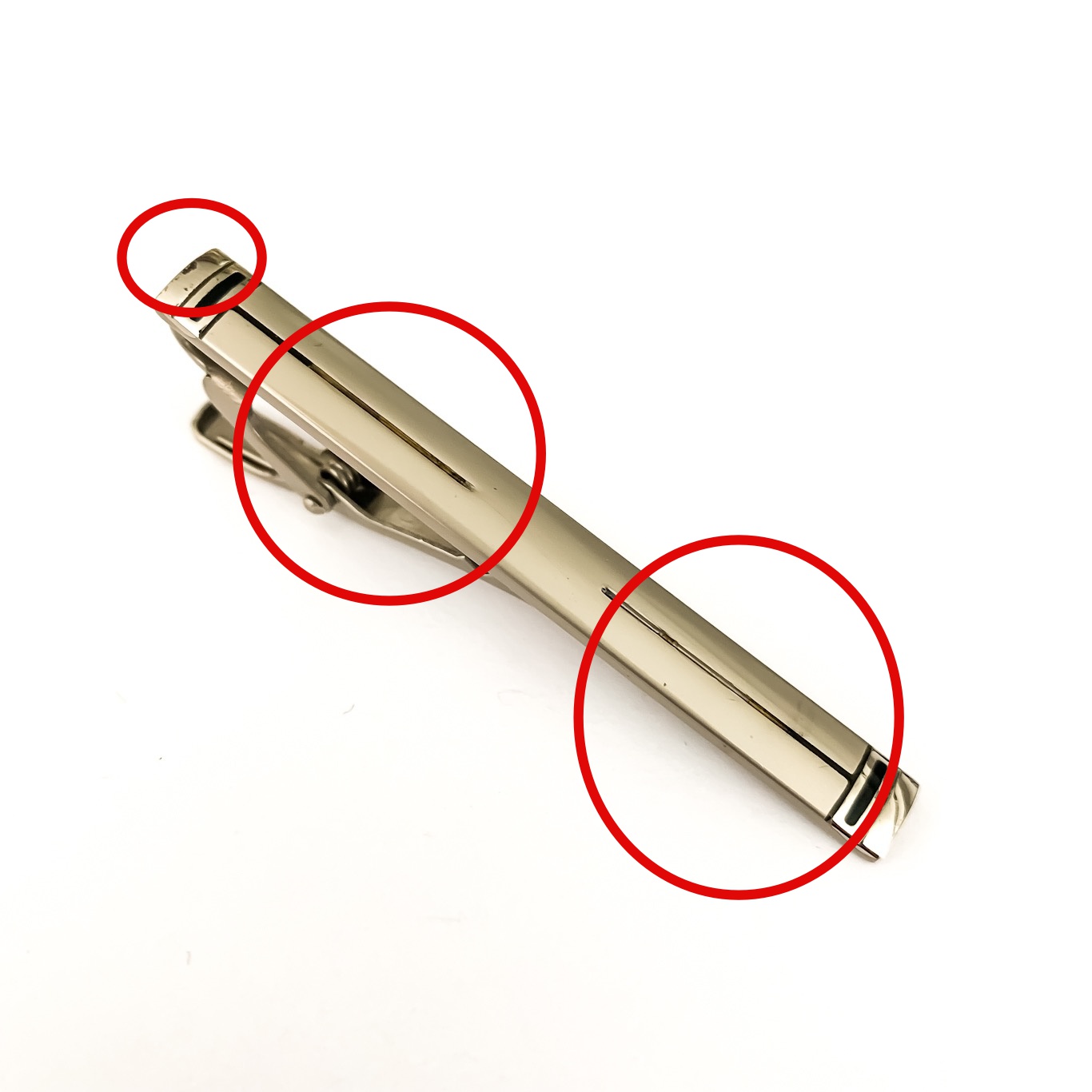 Stříbrná spona na kravatu Lines - II. jakost 