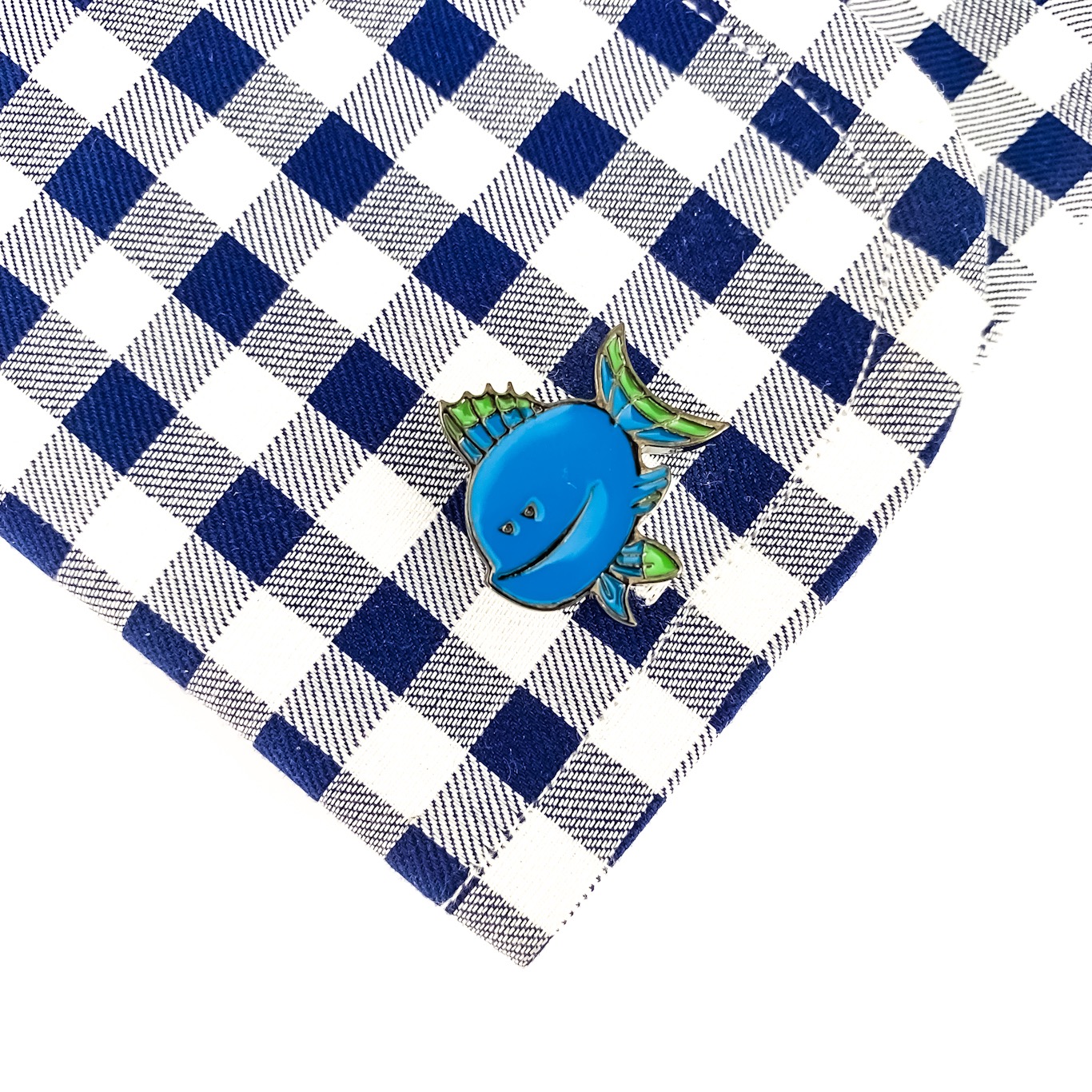 Manžetové knoflíčky modrá Ryba 