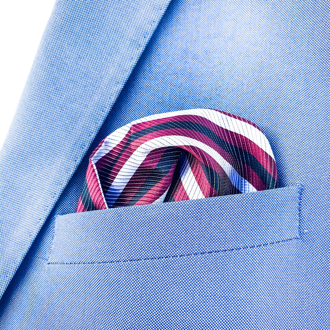 Rudo - stříbrno - černý set kravata, kapesník a manžetové knoflíčky Kostičky 