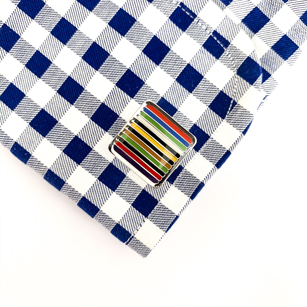 Manžetové knoflíčky Barevné pruhy