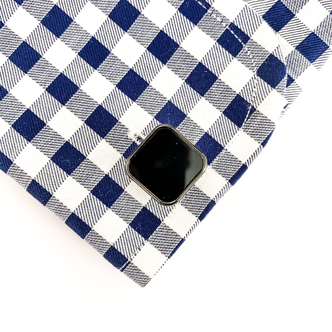 Manžetové knoflíčky Gunmetal BLK square 