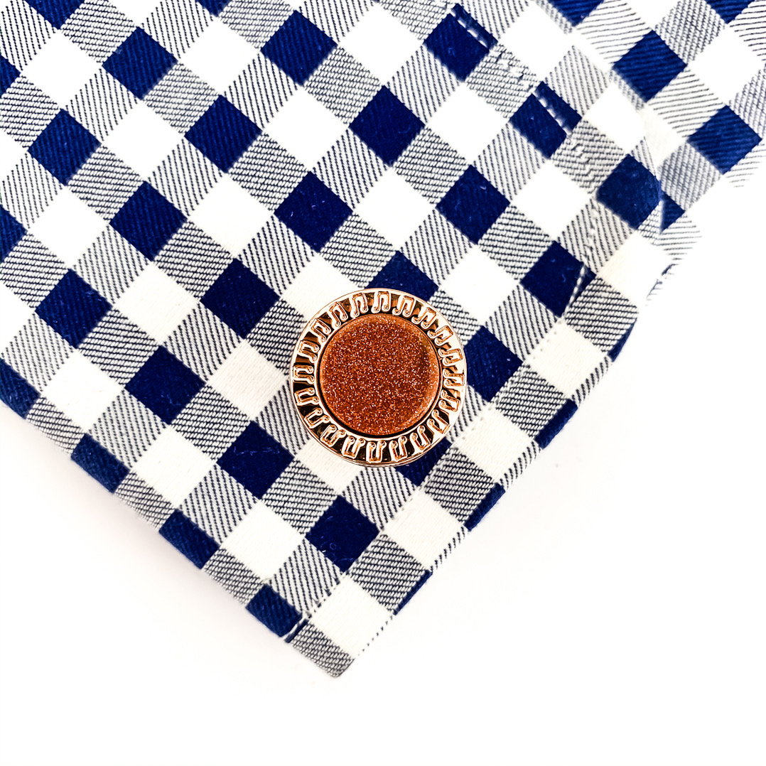 Manžetové knoflíčky Brown stars 