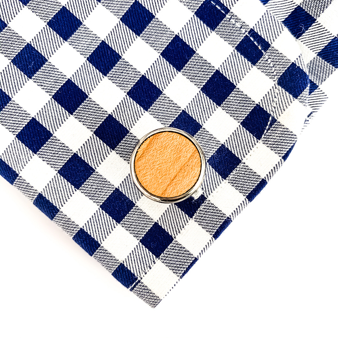 Manžetové knoflíčky Wood Javor round 