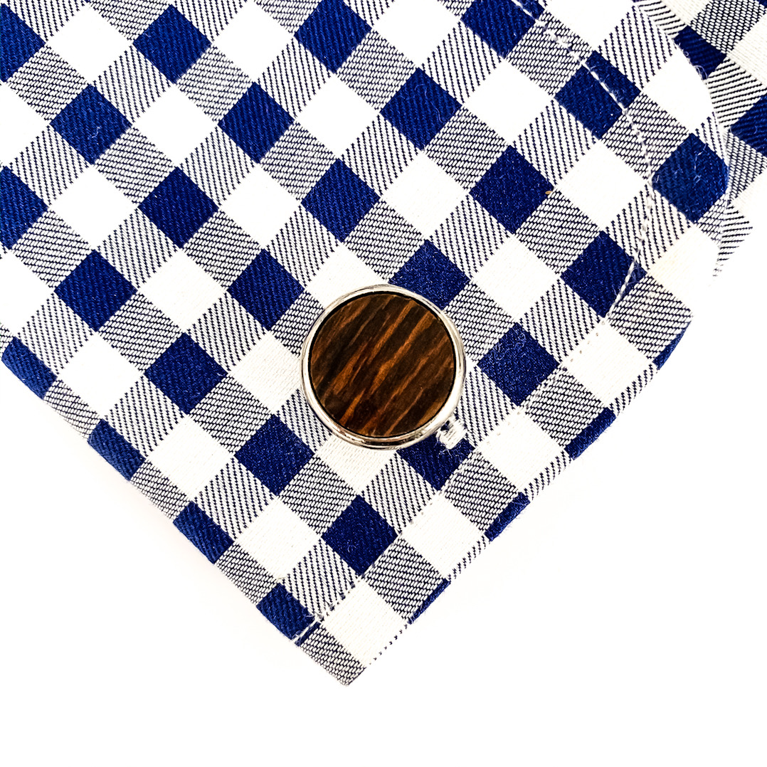 Manžetové knoflíčky Wood Zebrano round 