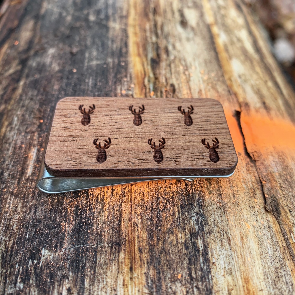 Dřevěná spona na peníze Wood Jelen 