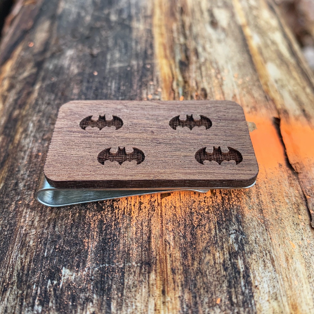 Dřevěná spona na peníze Wood Batman