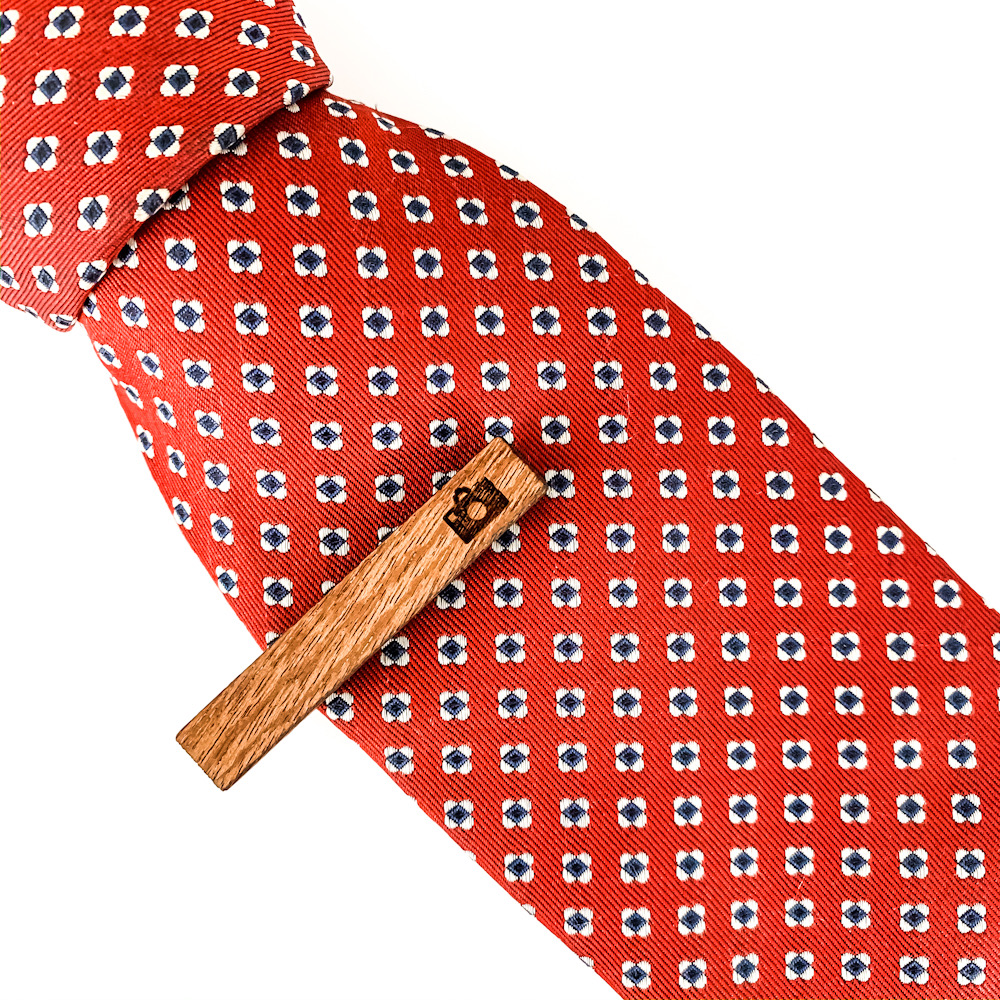 Dřevěná spona na kravatu Wood Fotoaparát