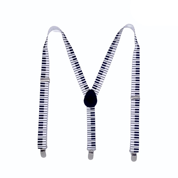 Bílé kšandy Piano - klávesy 