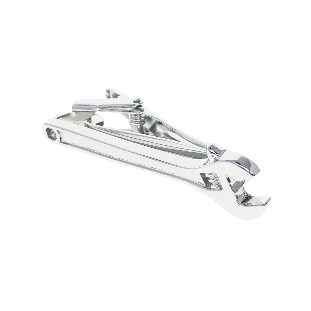 Stříbrná spona na kravatu Ráčnový klíč 