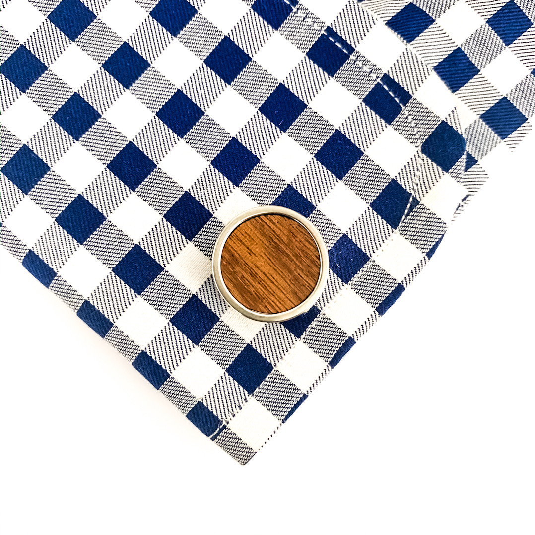 Dřevěný set - spona na kravatu a manžetové knoflíčky Wood Kruh 