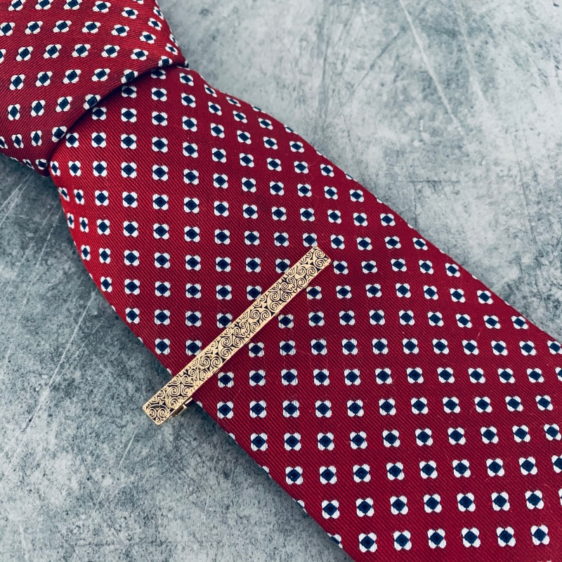 Spona na kravatu Gold ornaments 