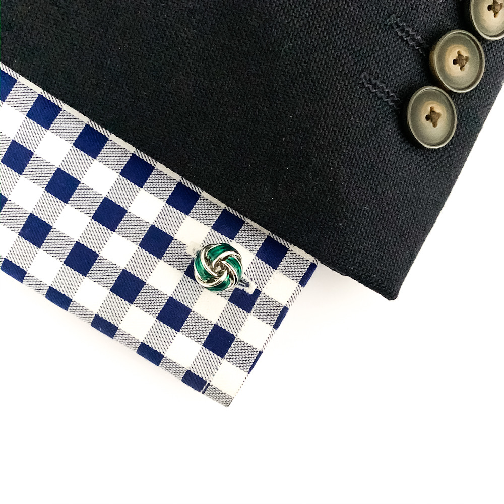 Manžetové knoflíčky Uzel - zelený 