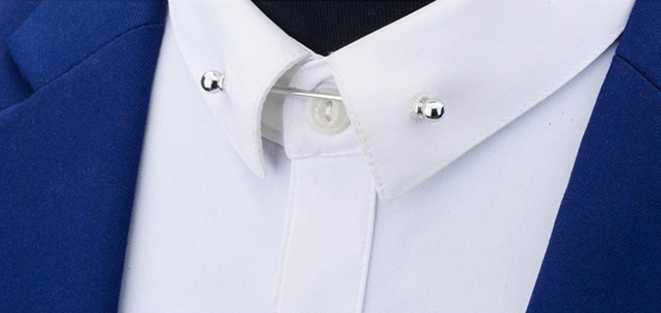 Stříbrná jehlice do límce Ball 