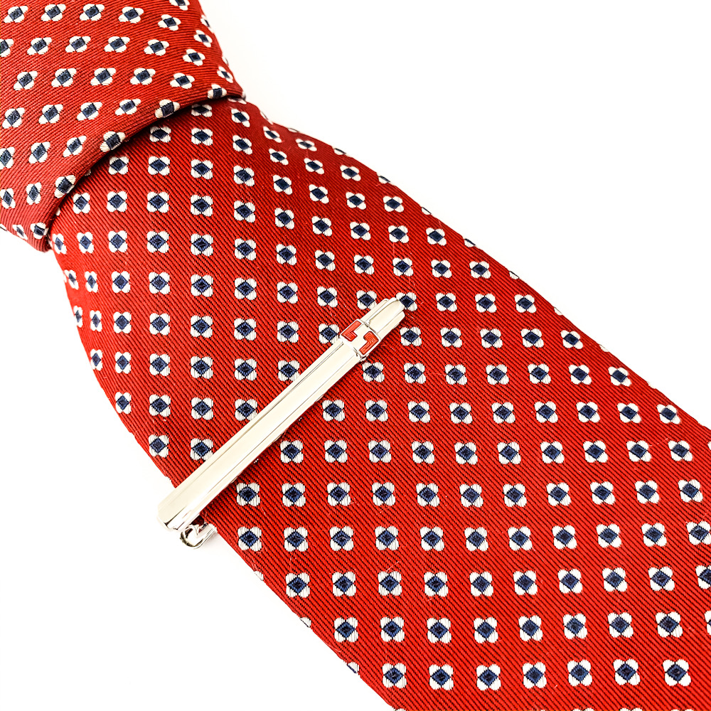 Spona na kravatu L červené